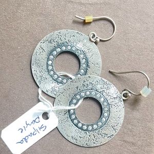 Silpada Sterling Silver cubic zirconia dangle earrings/W1871